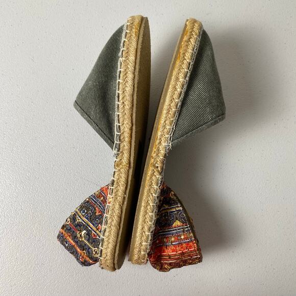 Muk Luks Size 8 Karina Slip On Espadrille Flats Boho Canvas Shoes Spring Summer - Picture 7 of 13